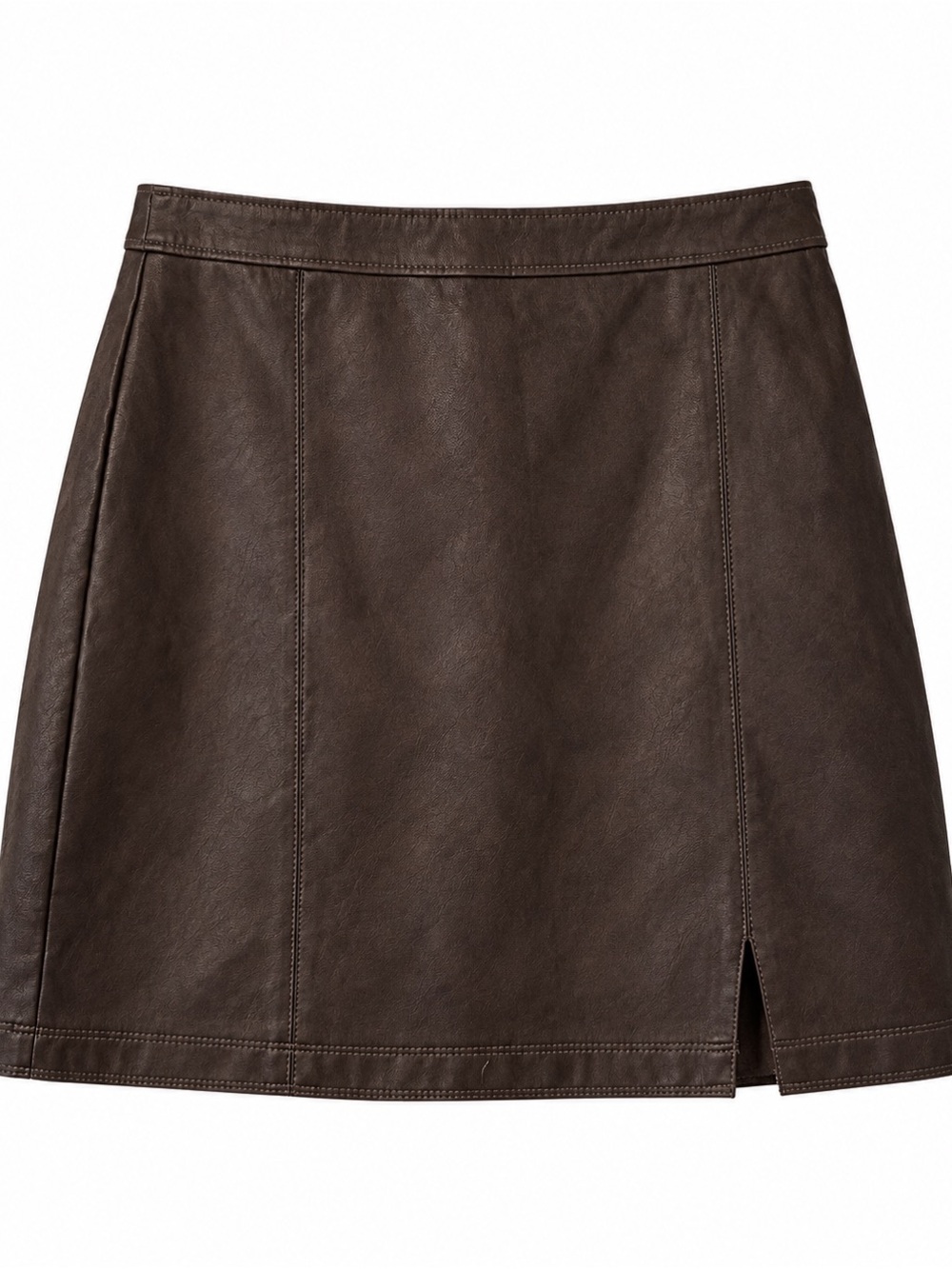 Abercrombie & Fitch Vegan Leather Chocolate Mini Skirt, Sz. S